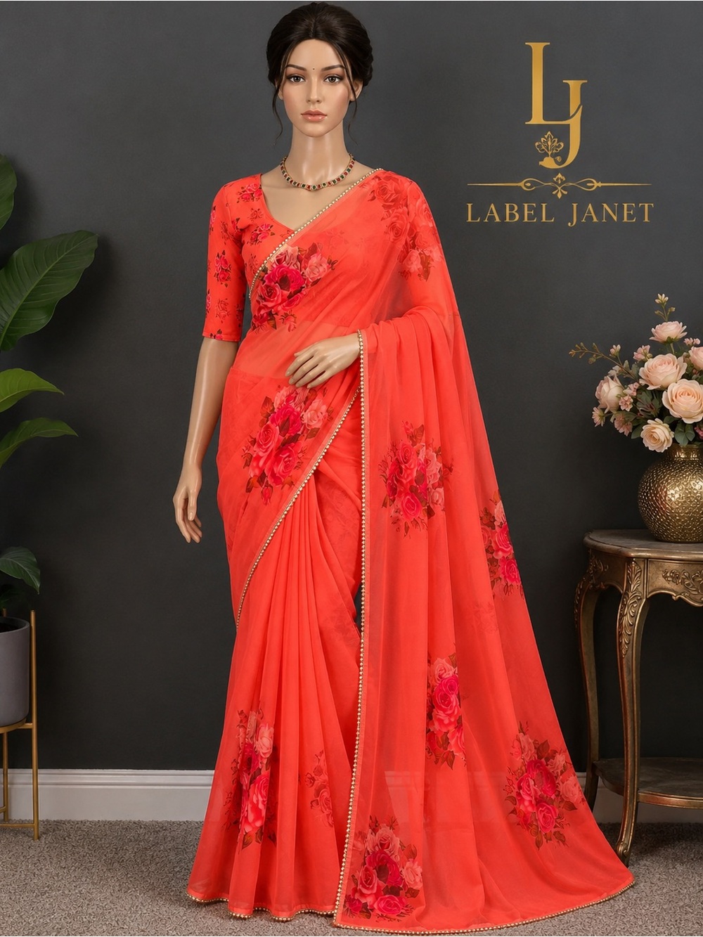Brand new,Tabby silk saree with stitched blouse